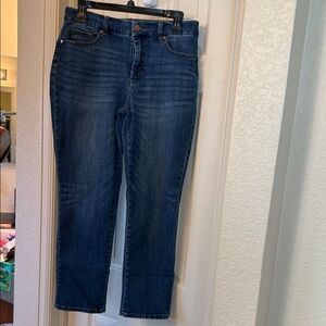 Dark Blue Women's Straight-Leg Jeans